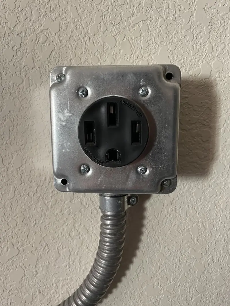 NEMA 14-50 outlet installed for Smart Home Electrical in Potterville